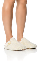 AZALEA WANG TAHLA WHITE SHERPA SLIDE