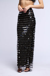 BEACH WAVES SEQUIN EMBELLISHED MAXI SKIRT