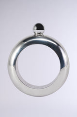 DRINKS ON ME FLASK BRACELET IN SILVER