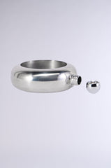 DRINKS ON ME FLASK BRACELET IN SILVER