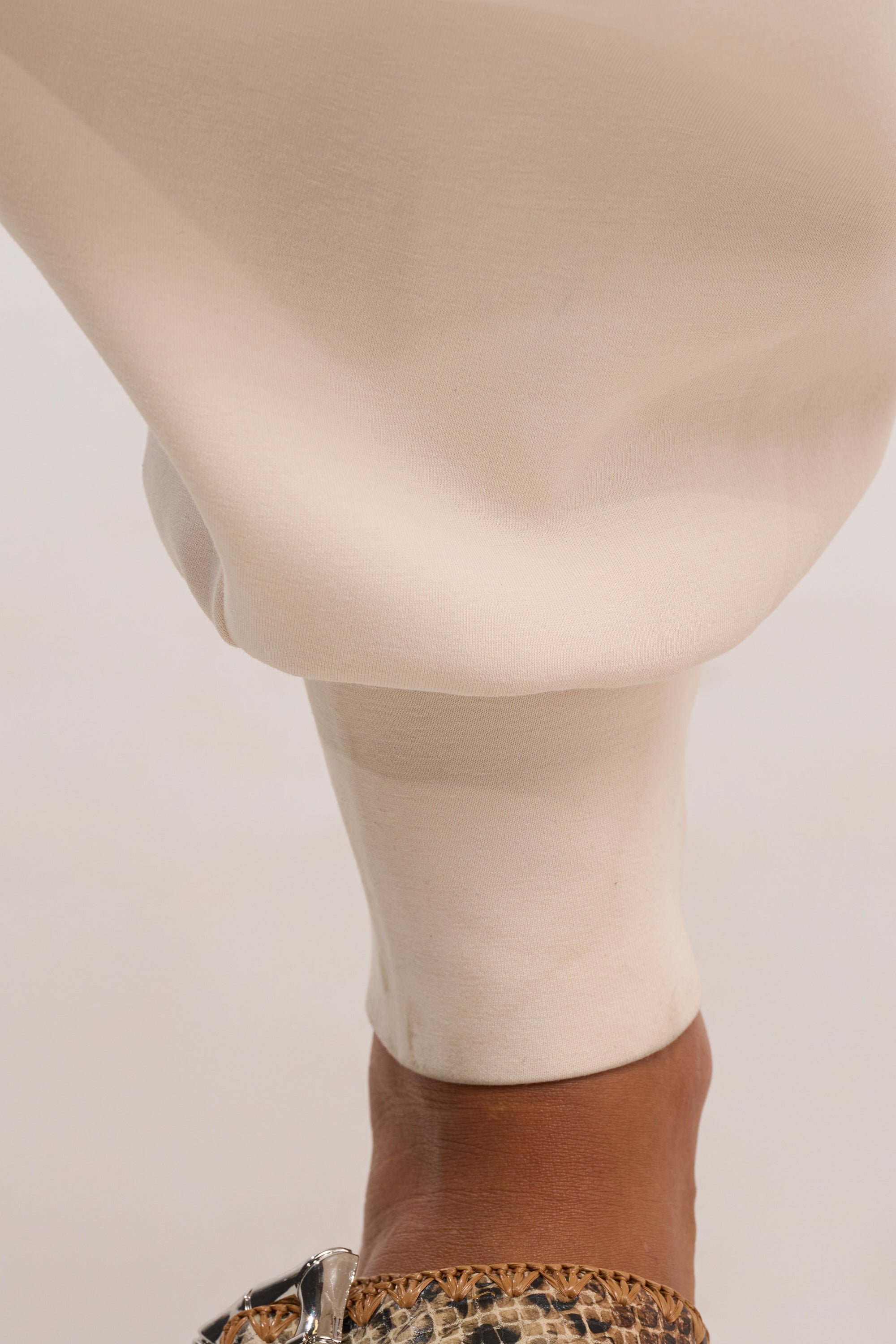COMFY COZY SWEATSHIRT JUMPSUIT IN IVORY