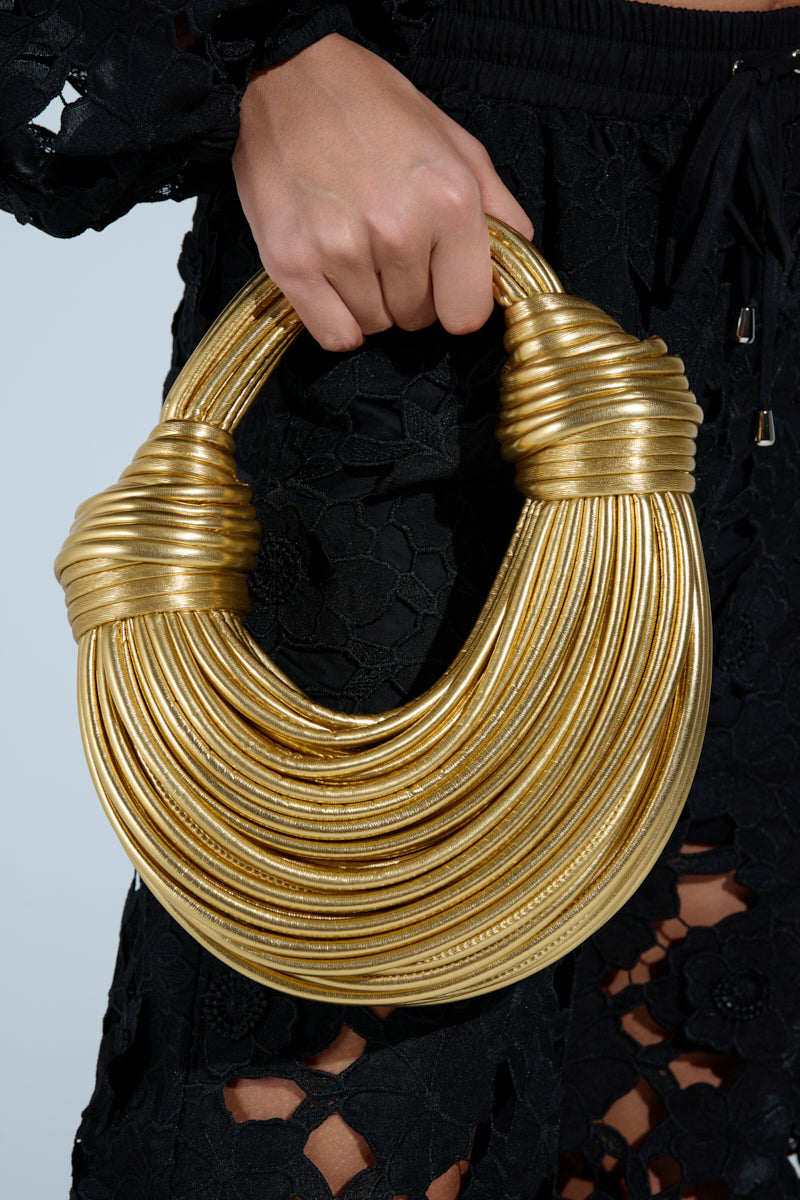 BRB FAUX LEATHER ROPE PURSE