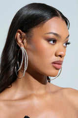 BLING NIGHTS LAYERED HOOP EARRING