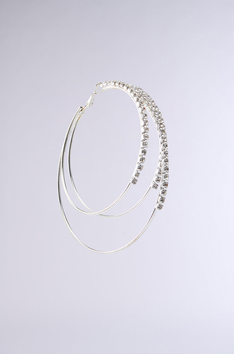 BLING NIGHTS LAYERED HOOP EARRING