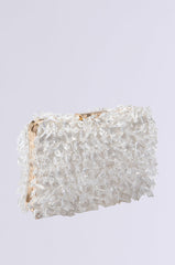 CRYSTAL CLEAR DRIPPY CLUTCH
