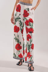 BELLADONNA PRINT PALAZZO PANTS IN WHITE MULTI