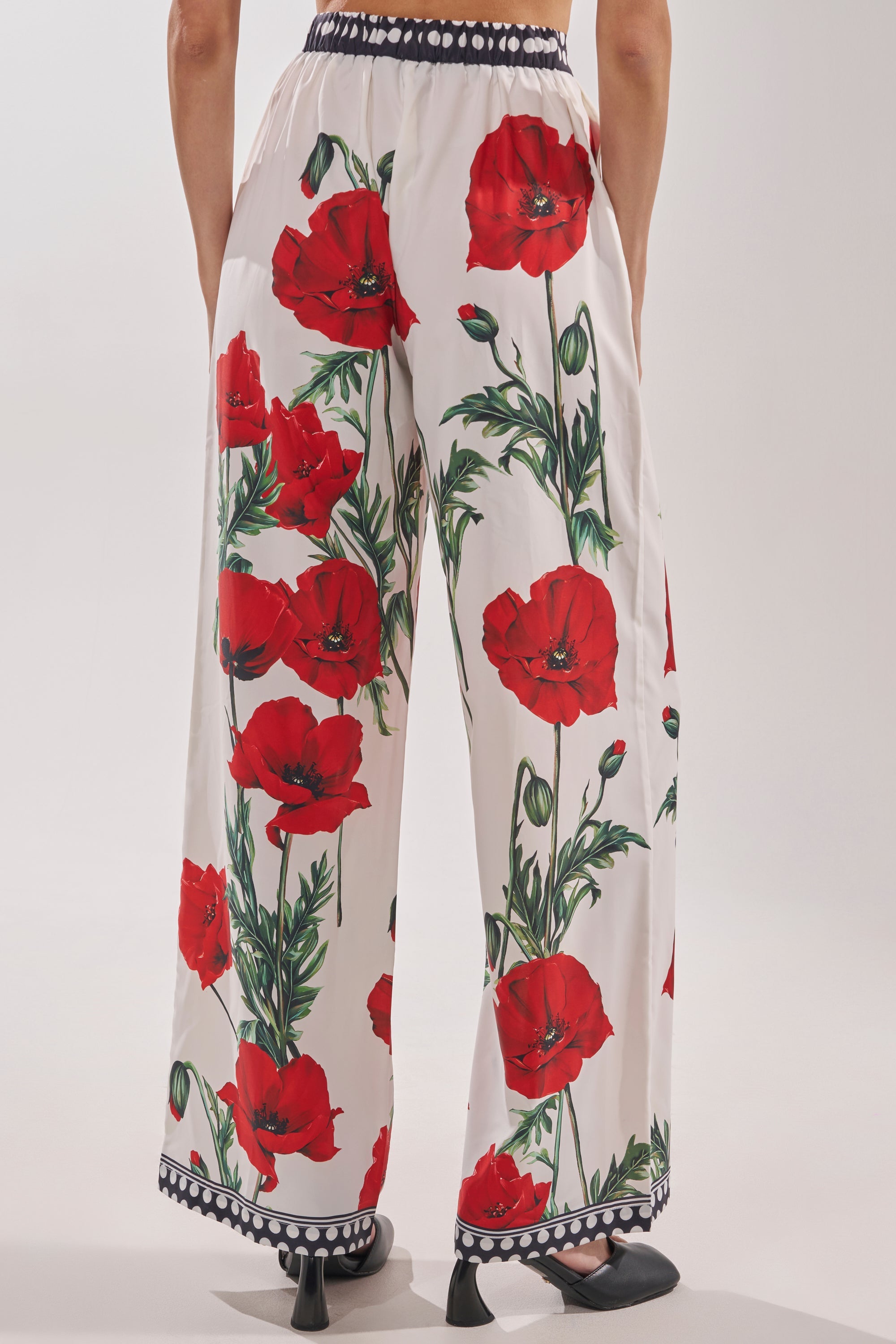 BELLADONNA PRINT PALAZZO PANTS IN WHITE MULTI