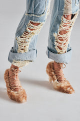 AZALEA WANG PAULHINO SNOW LEOPARD STRAPPY PUMP