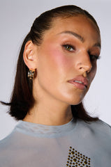 CHUNKY GOLD HOOP EARRING
