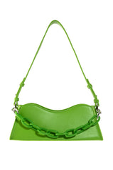 AKEYA CHAIN PU BAG IN LIME