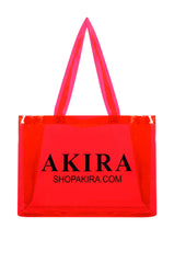 AKIRA PVC SHOPPING BAG IN RED