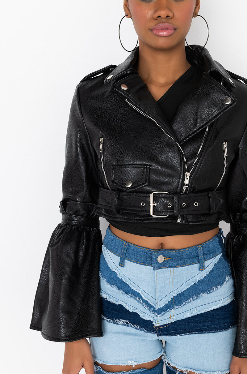 BELL SLEEVED EVERYDAY MOTO JACKET