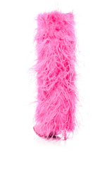 AZALEA WANG PINK FEATHER BOOT