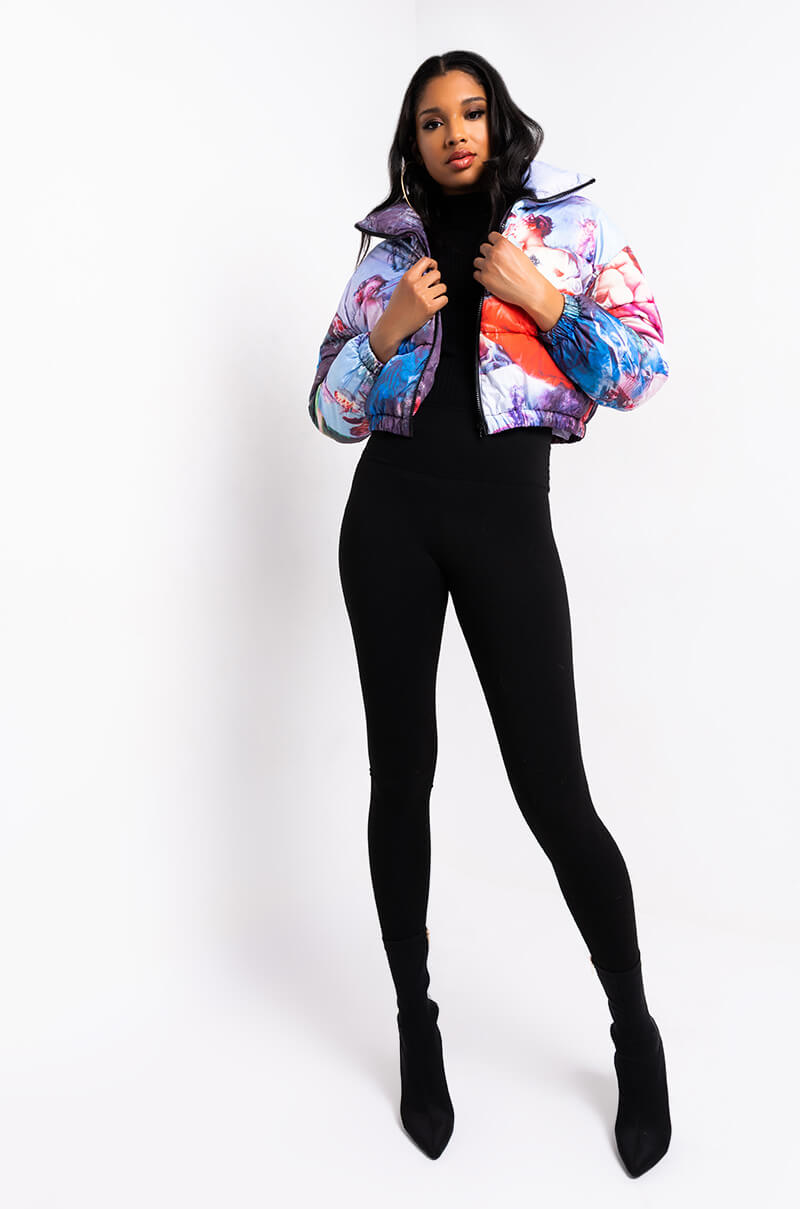AZALEA WANG RENN ART MULTI PUFFER JACKET