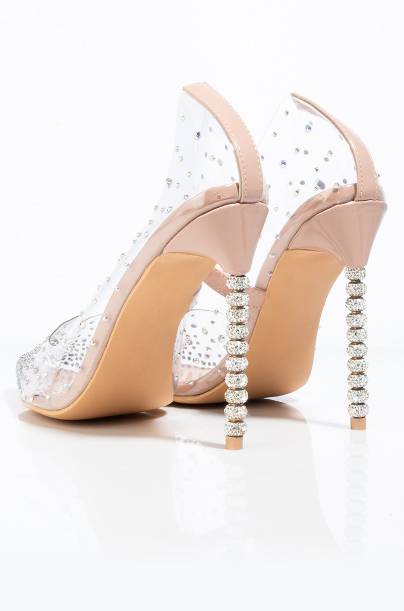 AZALEA WANG TIME IS MONEY STILETTO PUMP IN NUDE