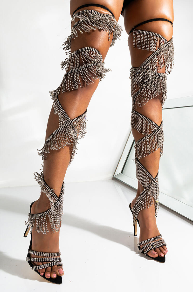 AZALEA WANG TURN ME ON WITH A JUST A TOUCH DIAMOND SANDAL