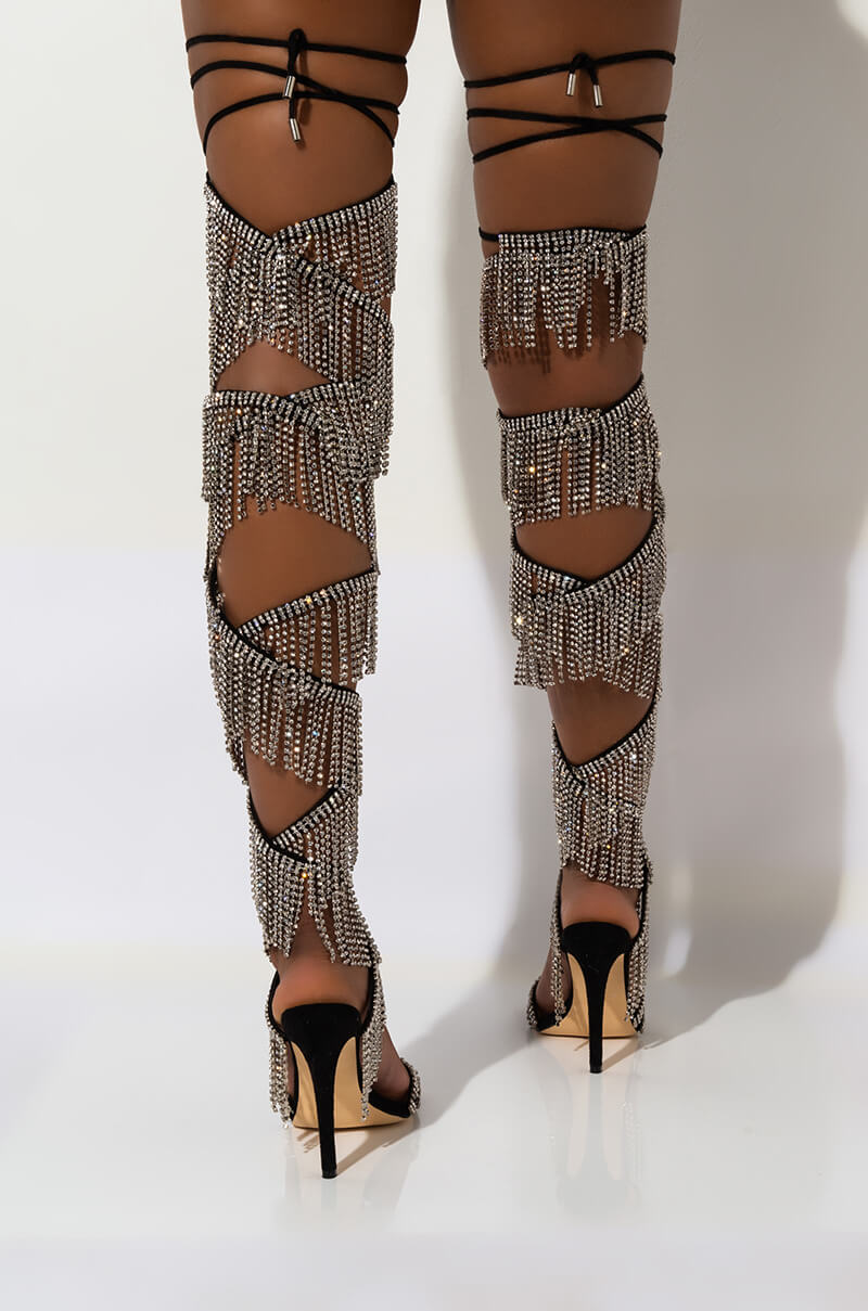 AZALEA WANG TURN ME ON WITH A JUST A TOUCH DIAMOND SANDAL