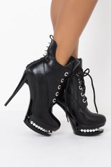 AZALEA WANG UP IN SMOKE STILETTO BOOTIE IN BLACK