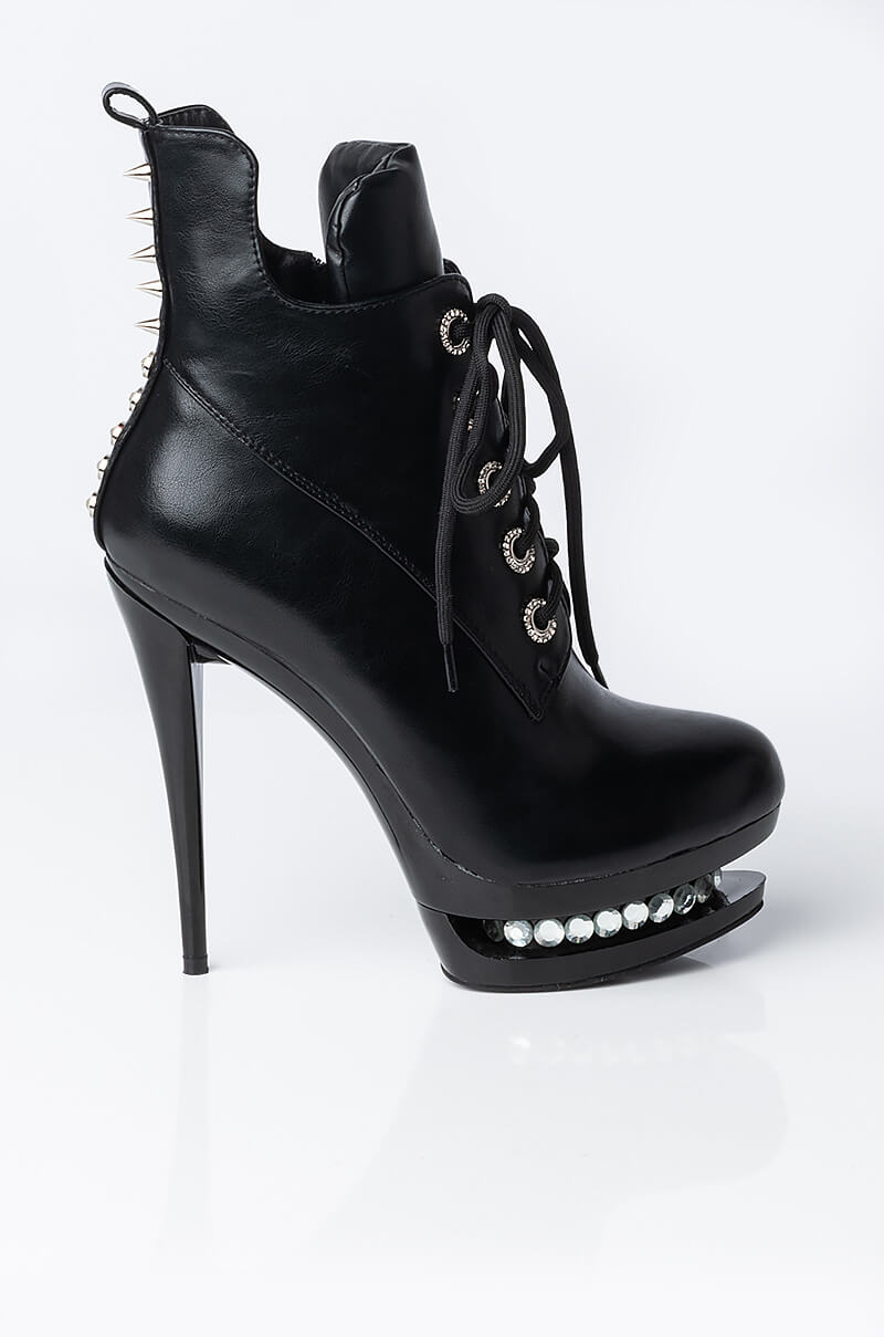 AZALEA WANG UP IN SMOKE STILETTO BOOTIE IN BLACK