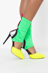 AZALEA WANG YOUR BODY ON MINE STILETTO BOOTIE IN MULTI
