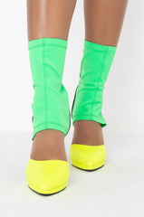AZALEA WANG YOUR BODY ON MINE STILETTO BOOTIE IN MULTI