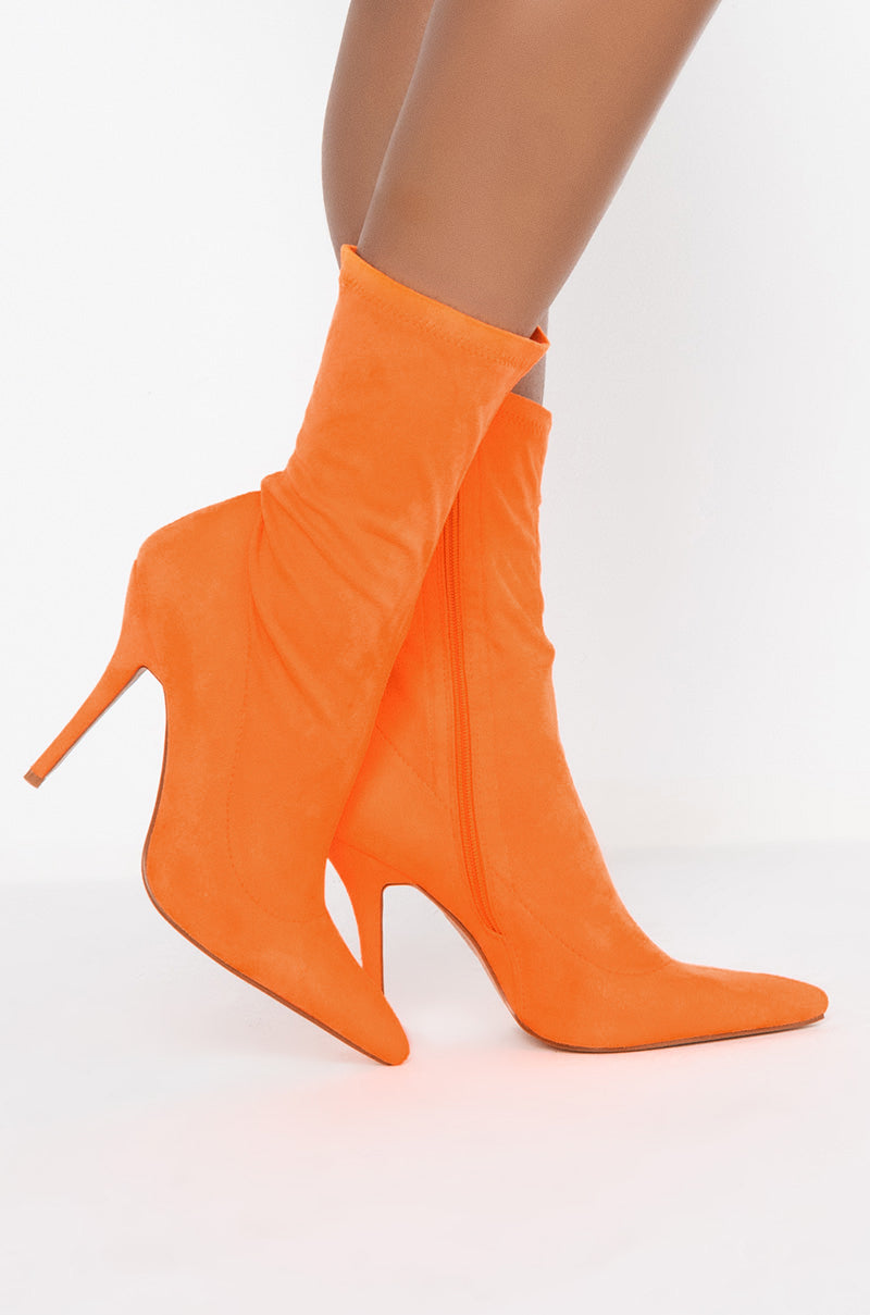 AZALEA WANG YOURE IN THE MOOD FOR A DANCE BOOTIE IN ORANGE
