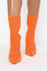 AZALEA WANG YOURE IN THE MOOD FOR A DANCE BOOTIE IN ORANGE