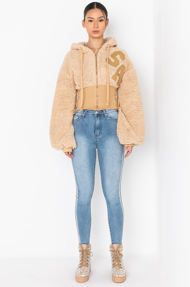 BELLA CORSETTED HOODIE