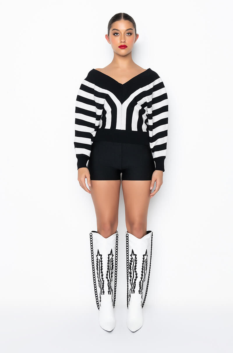 BIANCA V NECK DOLMAN SLEEVE SWEATER