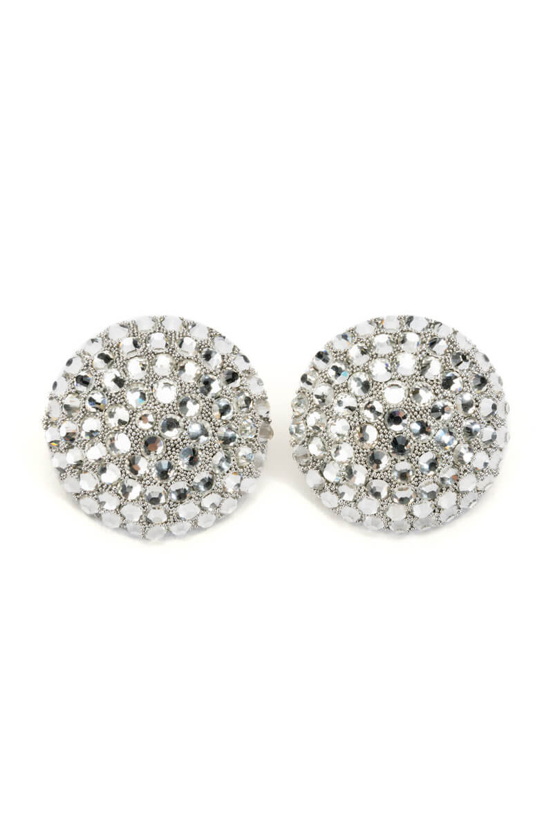 BIG BABY RHINESTONE STUD IN SILVER
