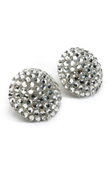 BIG BABY RHINESTONE STUD IN SILVER