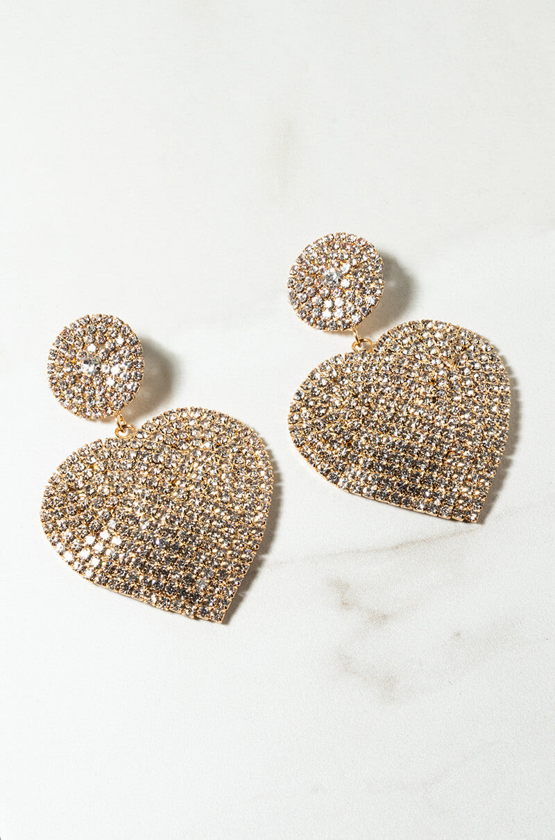 BIG HEARTED RHINESTONE EARRING