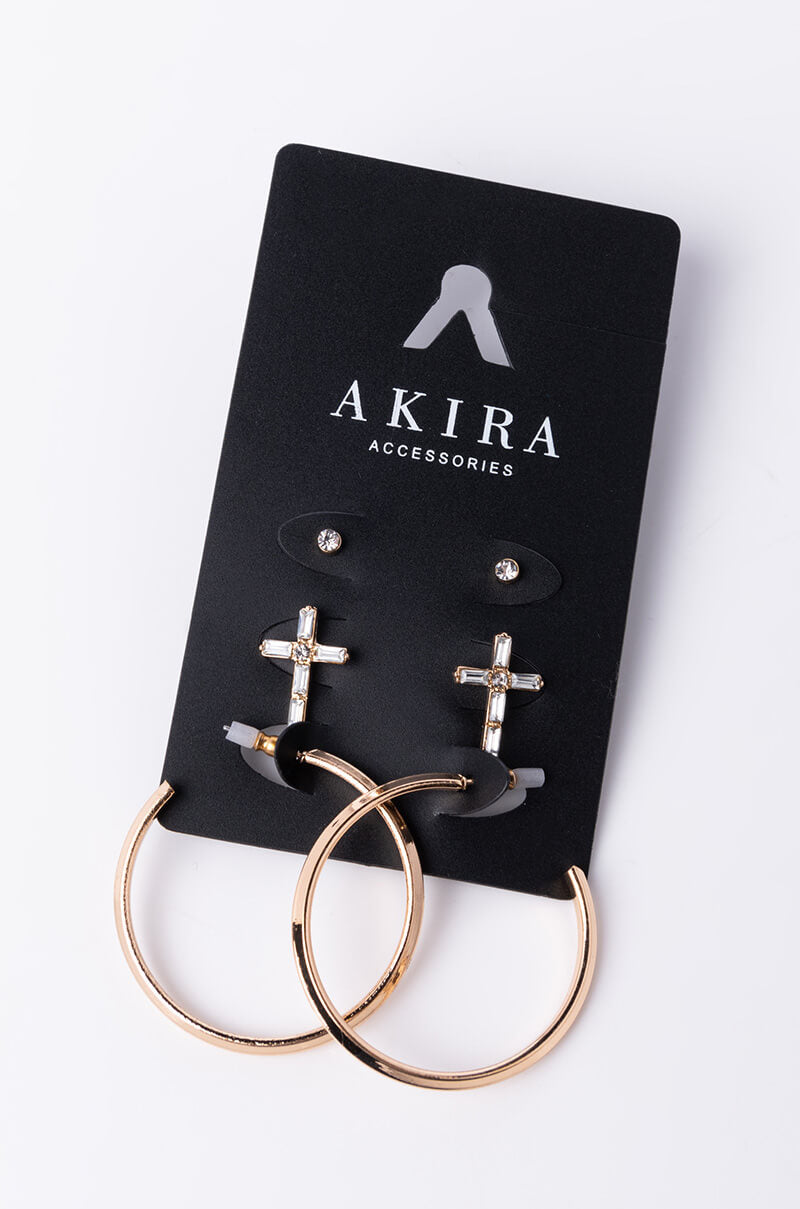 BLESSED HOOP STUD SET