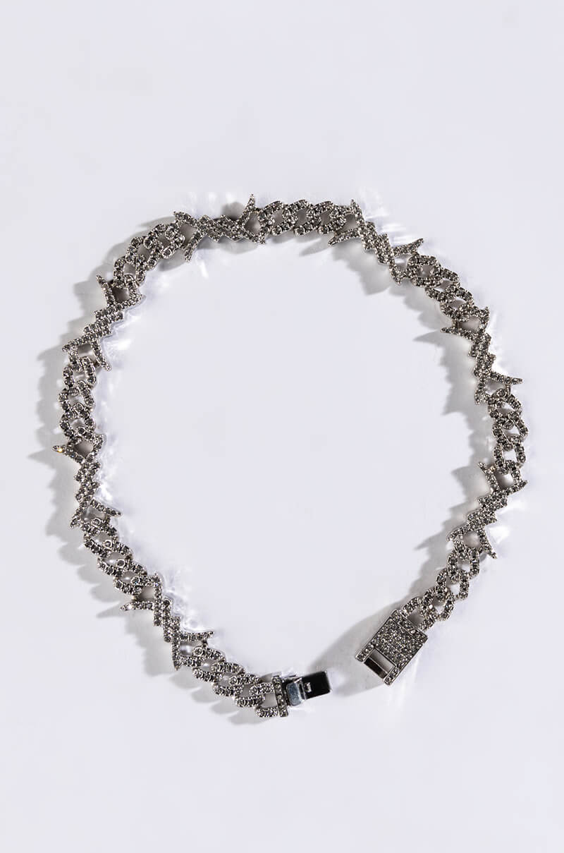 BLING BARBED WIRE CHOKER