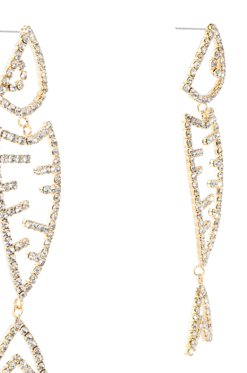 BLING FISHIN EARRING IN GOLD