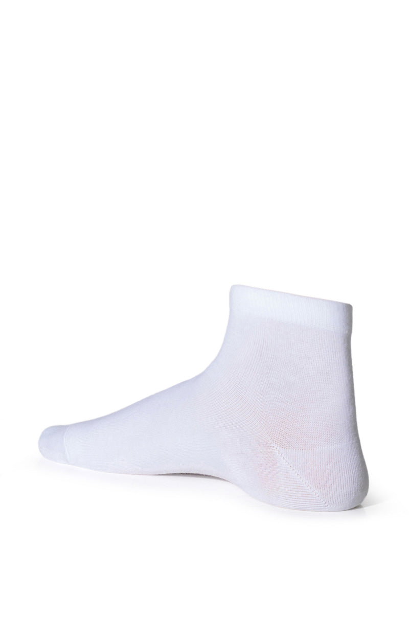 BLING SMILEY FACE SOCKS IN WHITE