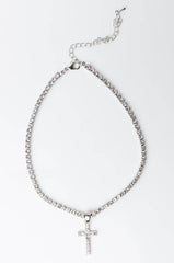 BLING STONE CROSS NECKLACE