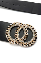BLINGED OUT PU BELT