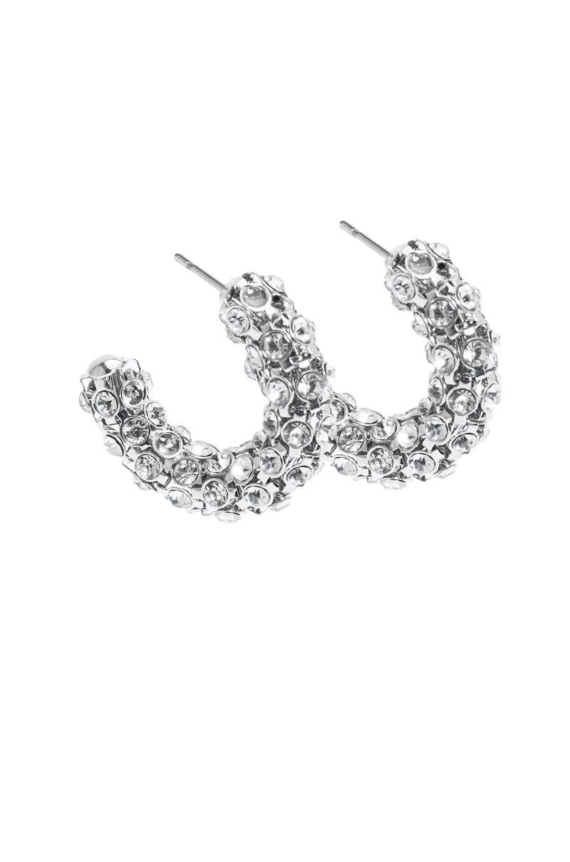BLINGIN HOOP IN SILVER