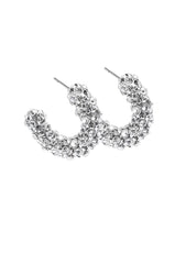 BLINGIN HOOP IN SILVER