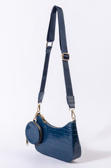 BLUE DREAMS CROC BAGUETTE PURSE SET