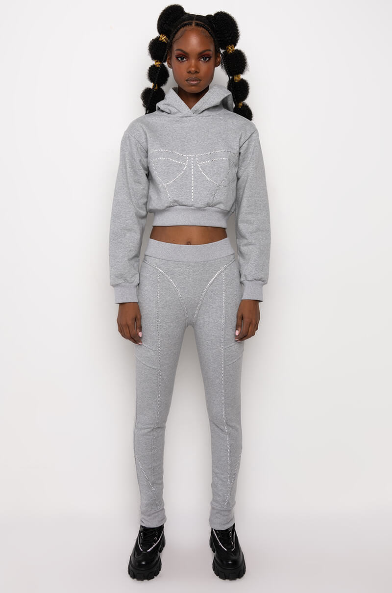 BODYLINES RHINESTONE SWEATSHIRT