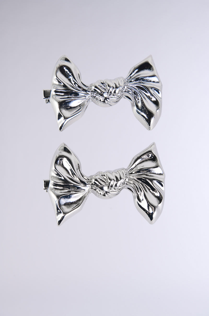 BOW BOW METAL HAIR CLIPS