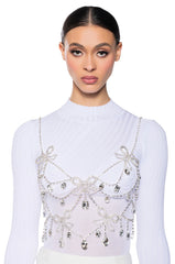 BOWS ON BOWS BLING BODY CHAIN