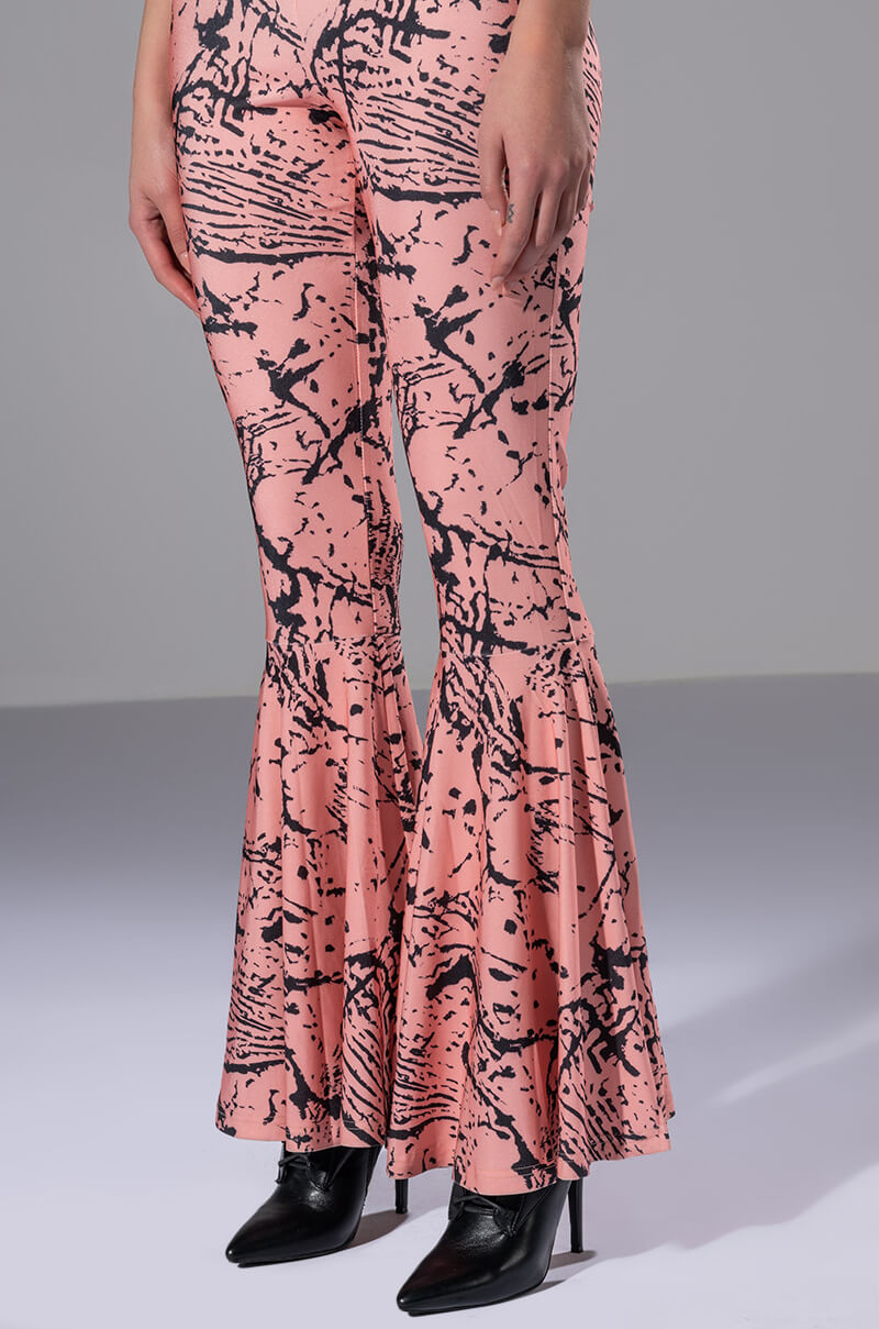 BRING THE FUNK PRINTED FLARED JUMPSUIT
