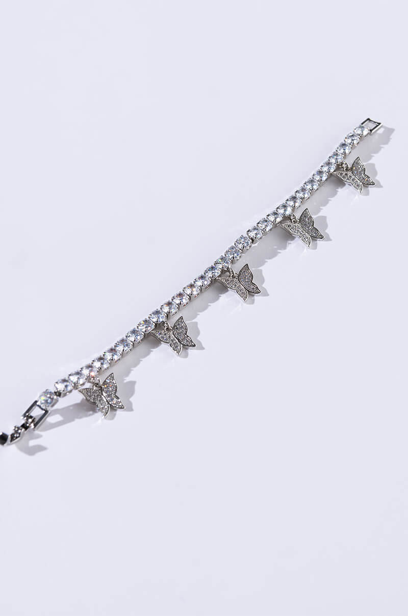 BUTTERFLY CHARM CZ BRACELET