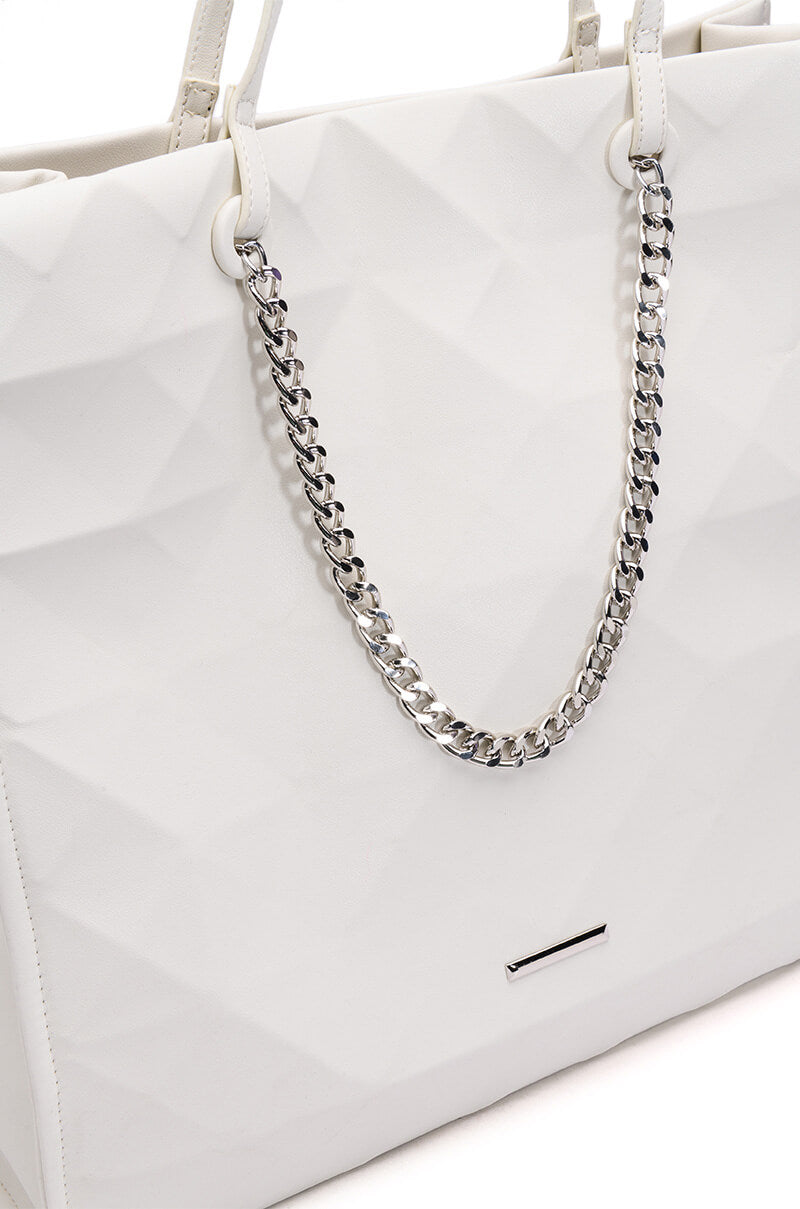BUZZING WHITE TOTE BAG