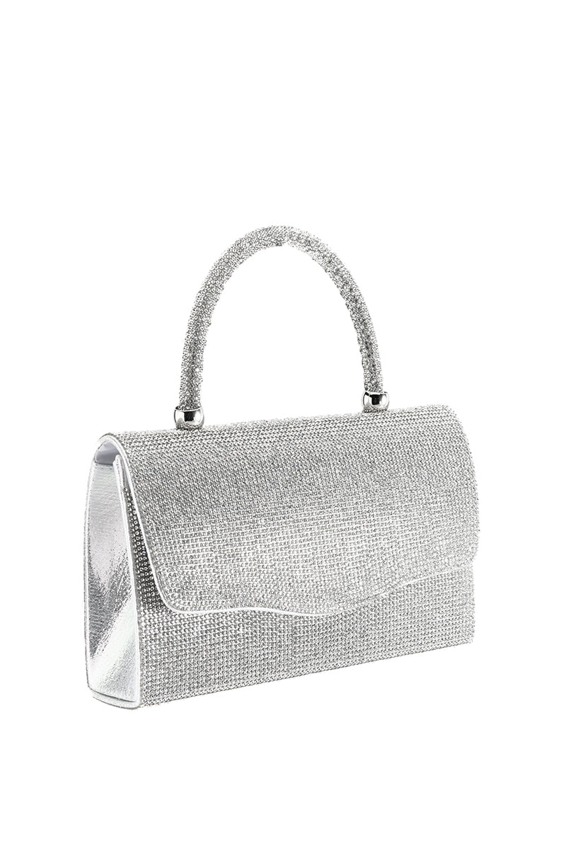 CAN I GET IT EMBELLISHED TOP HANDLE PURSE
