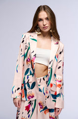 CANDY RAIN SATIN LONGLINE BLAZER
