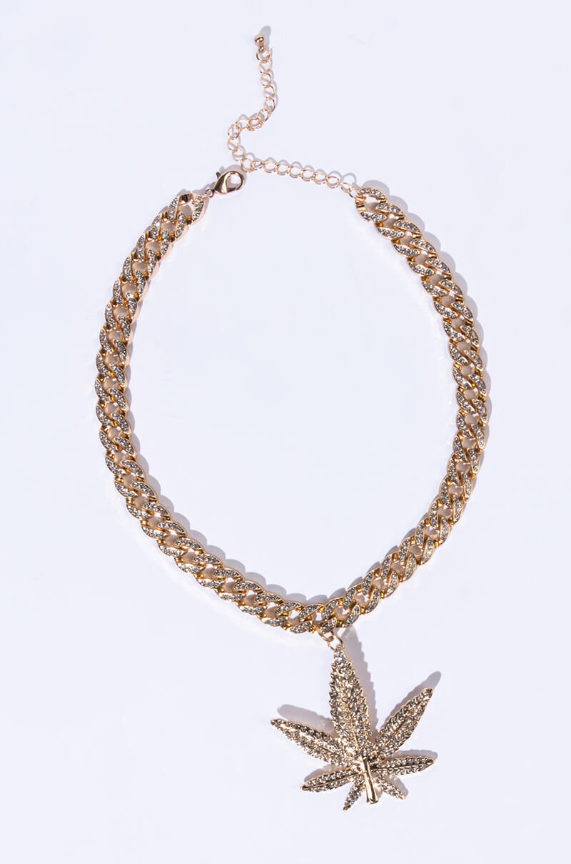 CATCH A VIBE STATEMENT RHINESTONE NECKLACE